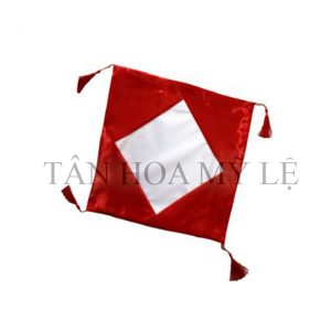 GỐI 4 GÓC TUA RUA MÀU ĐỎ+RUỘT GỐI