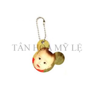 MÓC KHÓA KIM LOẠI IN HAI MẶT HÌNH CHUỘT MICKEY