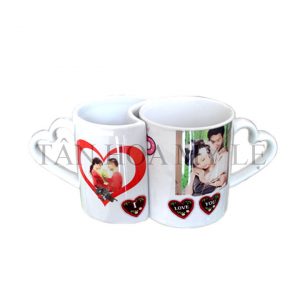 LY CẶP QUAI TIM MEN CỔ