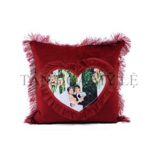 GỐI VẢI NHUNG BỌC ĐÔ+ RUỘT GỐI