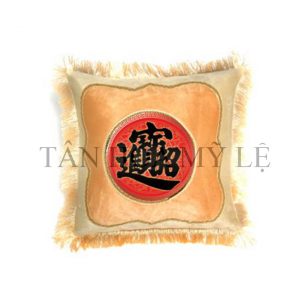 GỐI VẢI NHUNG MÀU MỠ GÀ+RUỘT GỐI