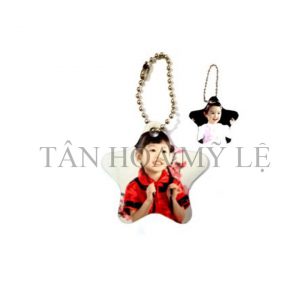 MÓC KHÓA KIM LOẠI IN HAI MẶT HÌNH SAO