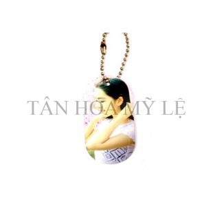 MÓC KHÓA KIM LOẠI IN HAI MẶT HÌNH THẺ