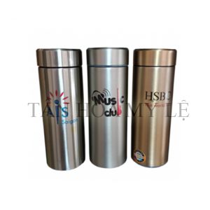 BÌNH GIỮ NHIỆT HÌNH TRỤ MÀU VÀNG +BẠC 500ML