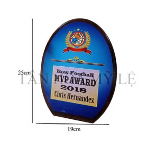 BIỂN TRƯNG GỖ+KIM LOẠI HÌNH OVAN