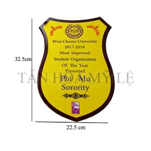 BIỂN TRƯNG GỖ+KIM LOẠI HÌNH KHIÊNG LÕM