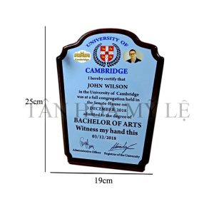 BIỂN TRƯNG GỖ+KIM LOẠI HÌNH BIA