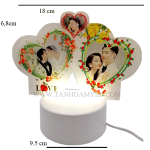 MIKA HỘP ĐÈN LED HÌNH 3 TIM